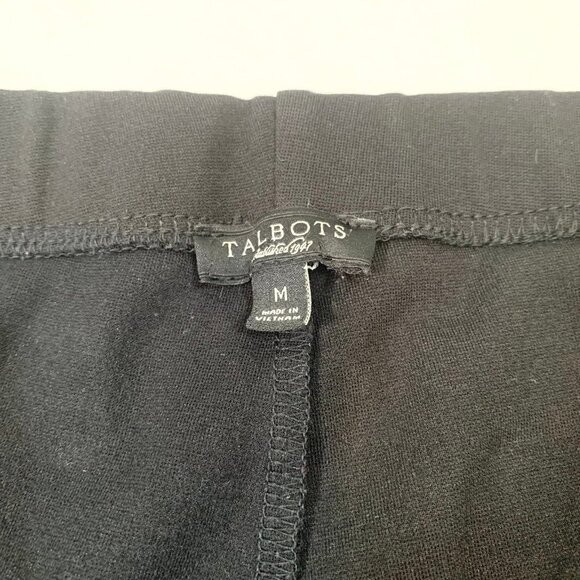 Talbots black stretch pull on elastic waist line detail skinny dress pants - Picture 5 of 8